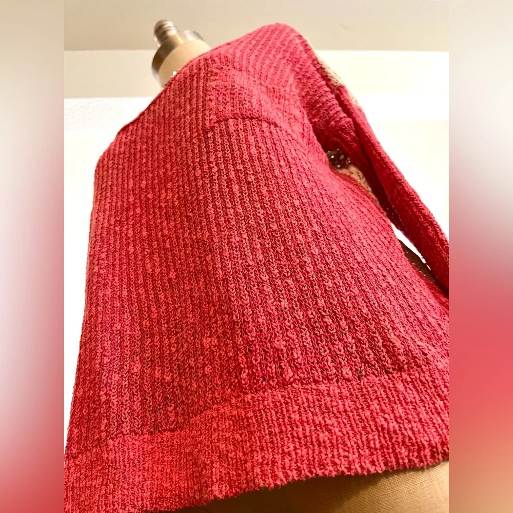 EUC M Free People Crochet Knit Sweater - Picture 3 of 9
